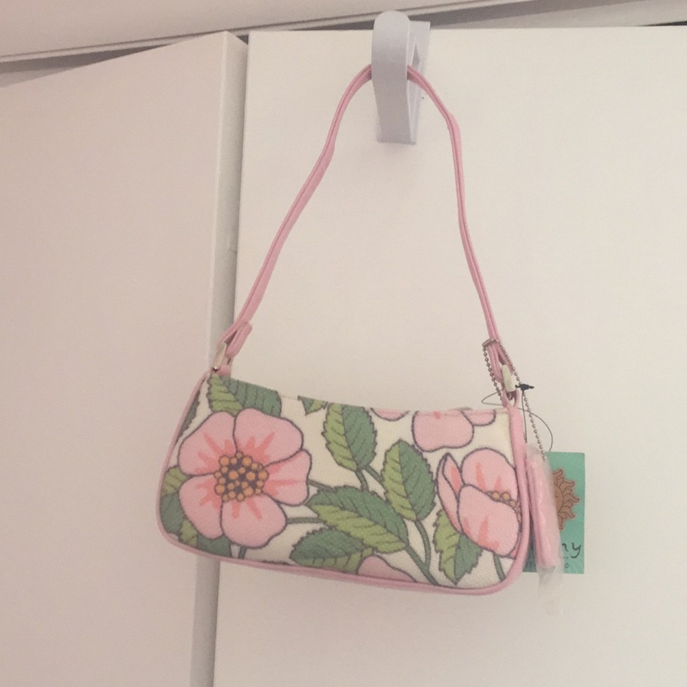 Sunny Pink Floral Mom Bag